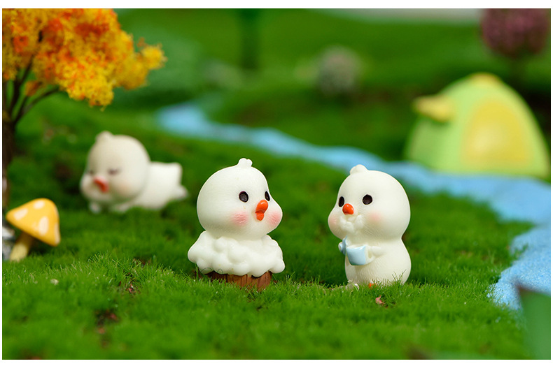 Phụ kiện trang trí tiểu cảnh: vịt con dễ thương