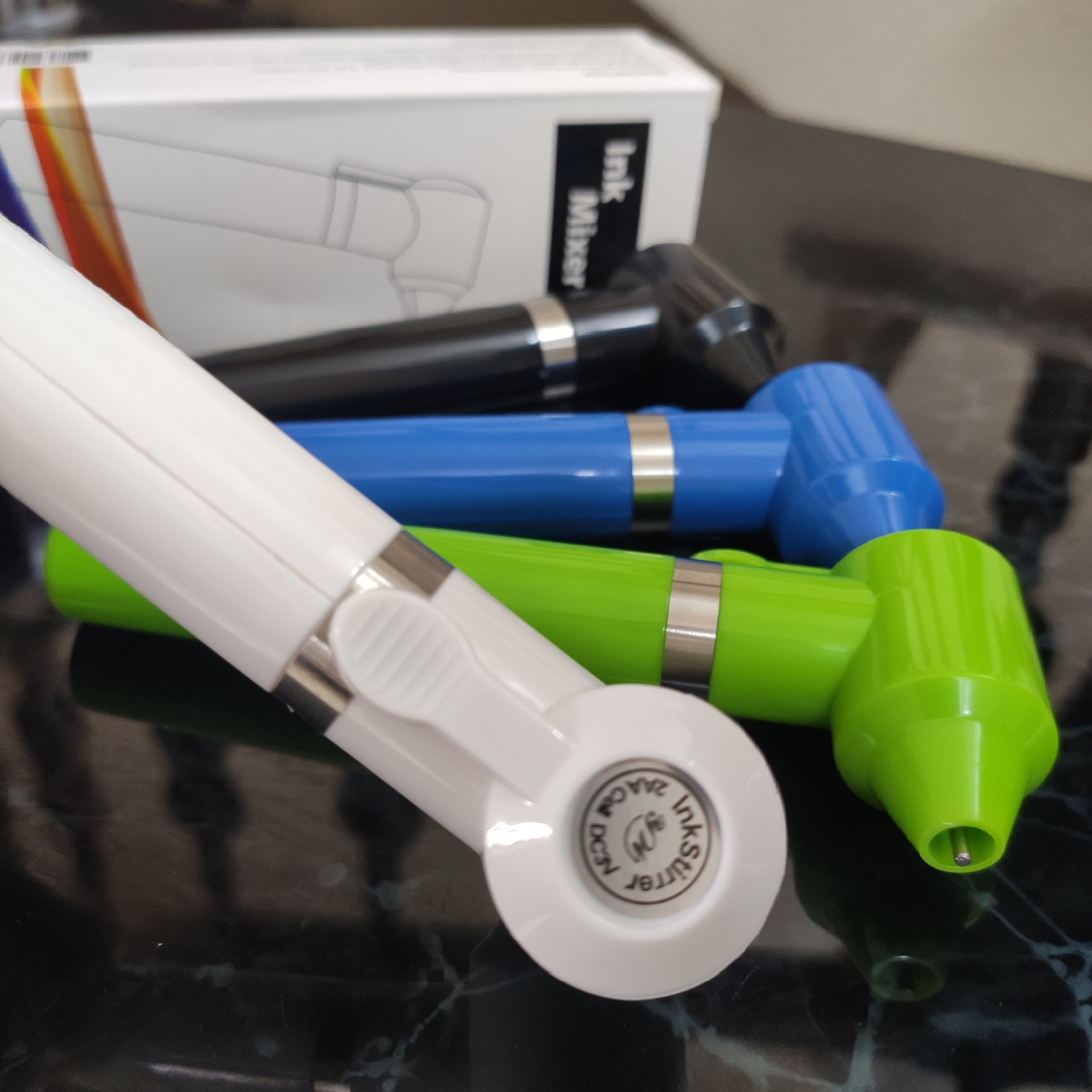 Máy Mix Trộn Mực Phun Xăm , Mỹ Phẩm ( tặng kèm 5 đầu khuấy thay thế )