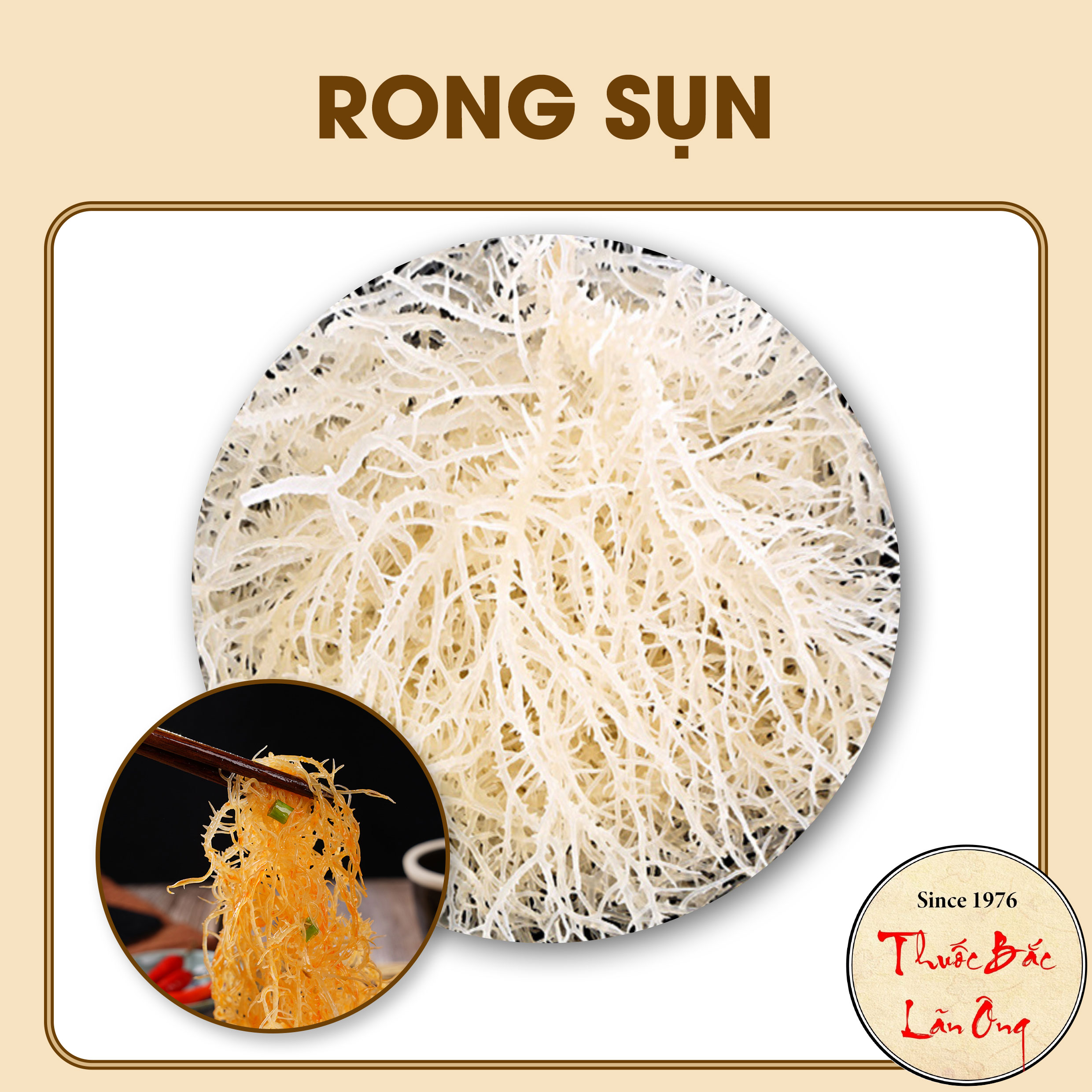 500g Rong sụn trắng khô Nha Trang - Lãn ông