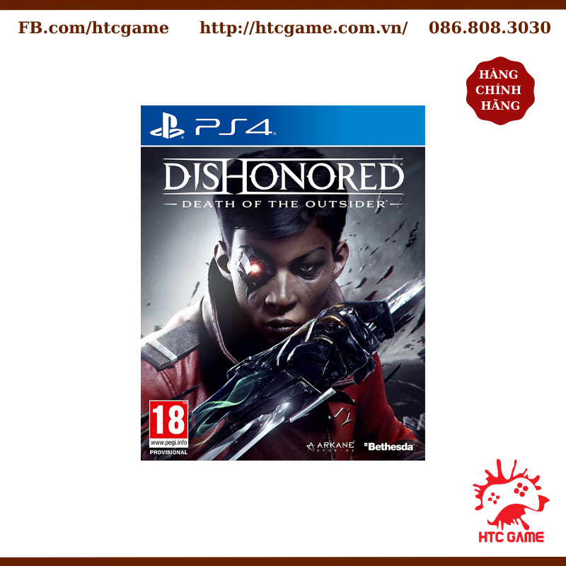 Đĩa game Dishonored : Death of the Outsider dành cho PS4/PS5
