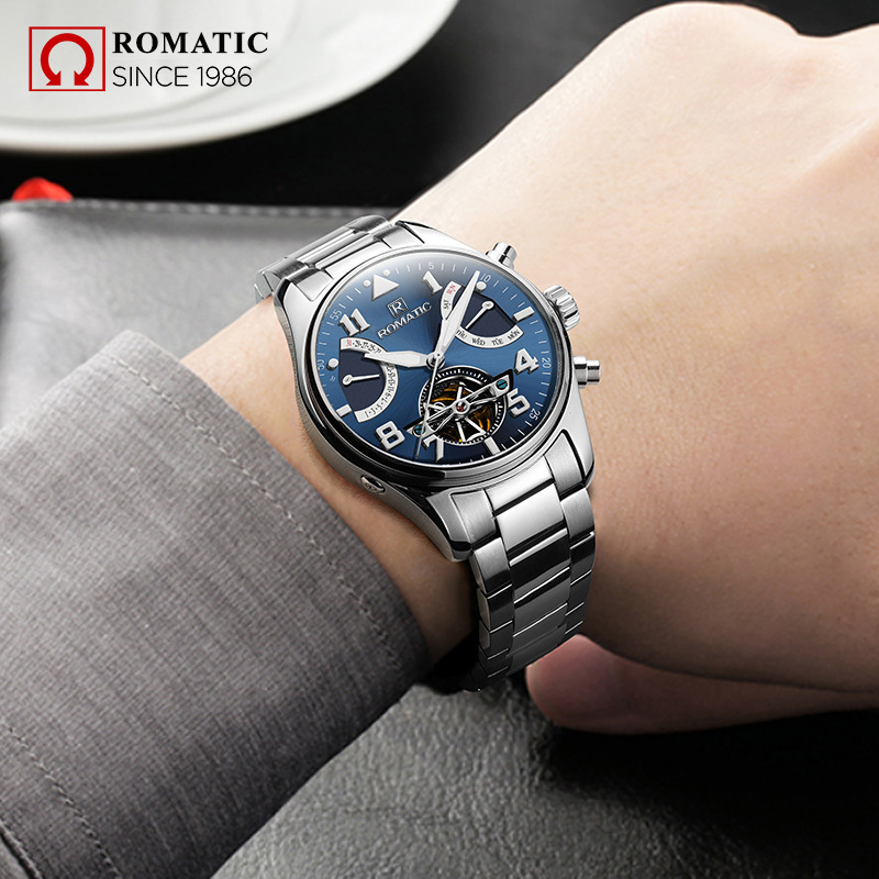 Đồng Hồ Nam ROMATIC 3D Siêu Đẹp,  Chống Nước Tốt, Dây Demi Sang Trọng