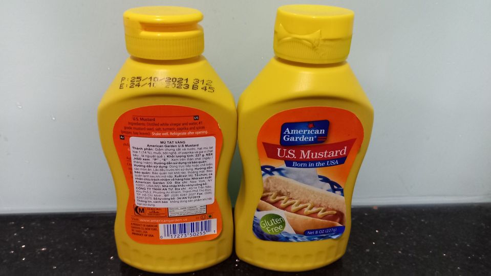 Mù tạt vàng - AMERICAN GARDEN U.S MUSTARD 227gr. Best before : 2025