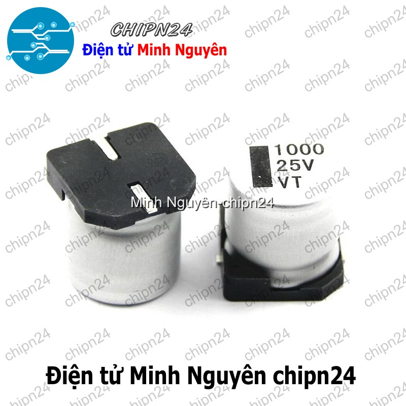 [1 con] (K296) Tụ nhôm 1000uF 25V 12x13mm (SMD Dán) - HH004769