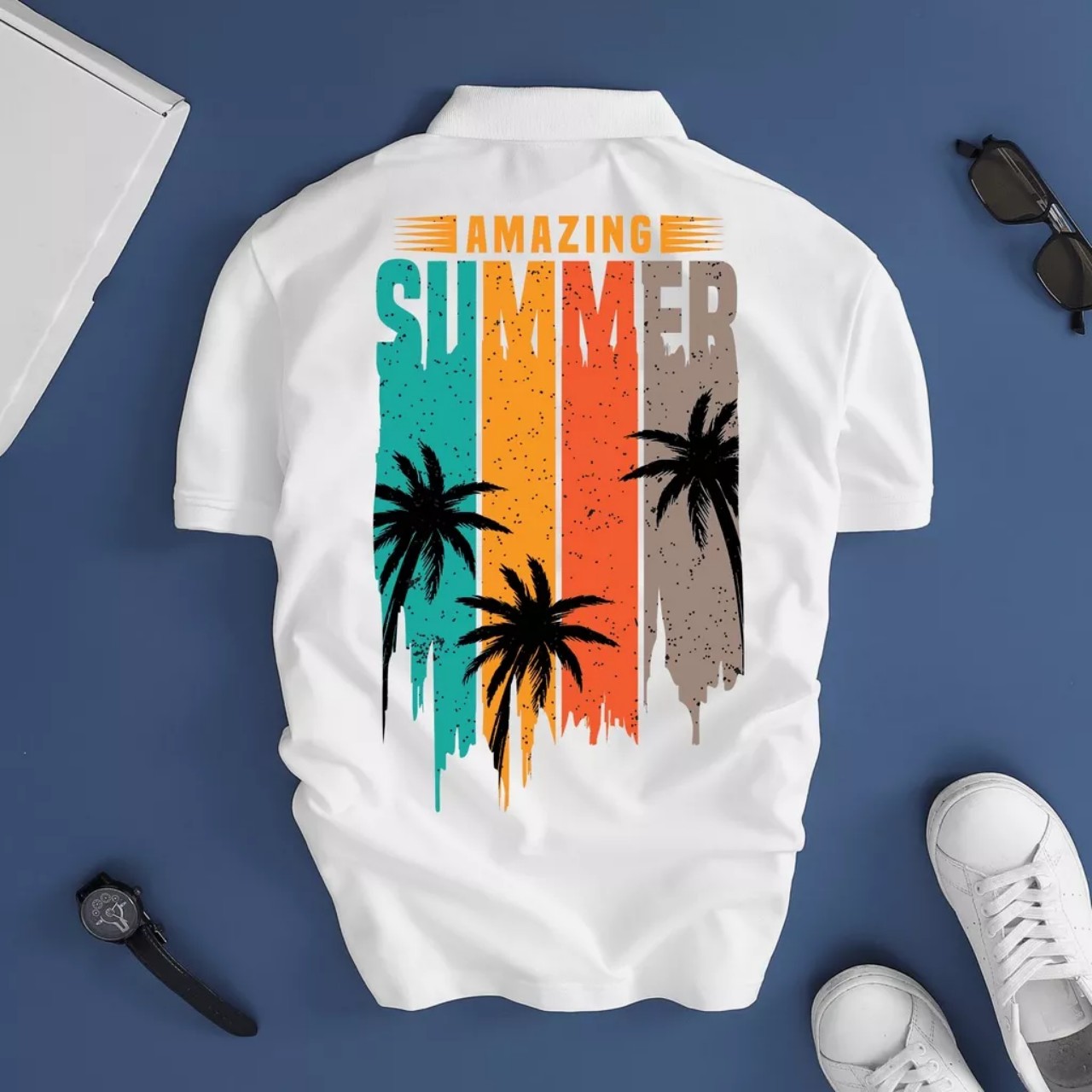 Áo thun cổ trụ cổ bâu polo SUMMER MỚI (VẢI DA CÁ) - AOTHUNSN