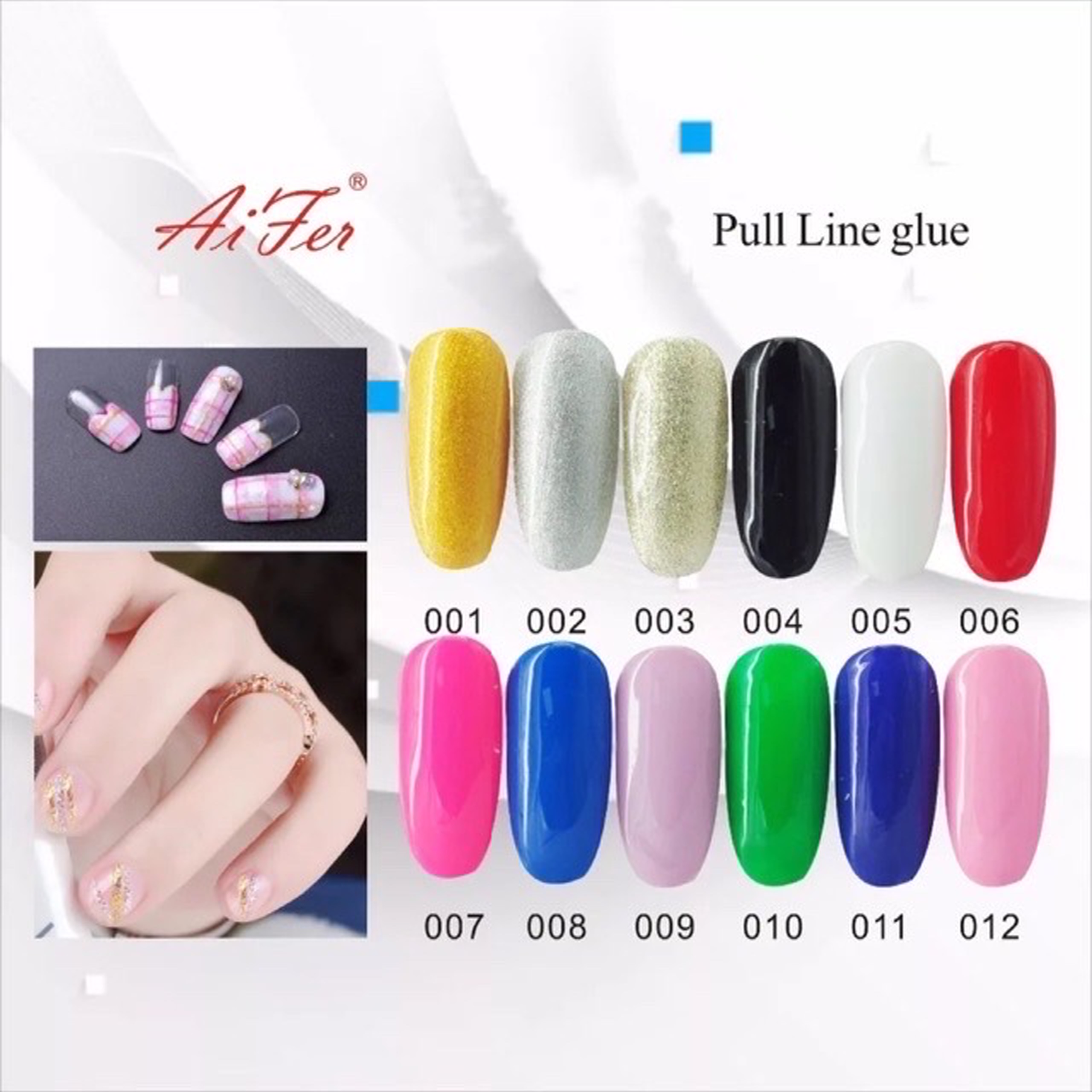 [HCM]sơn gel cọ nét Aifer 12 màu