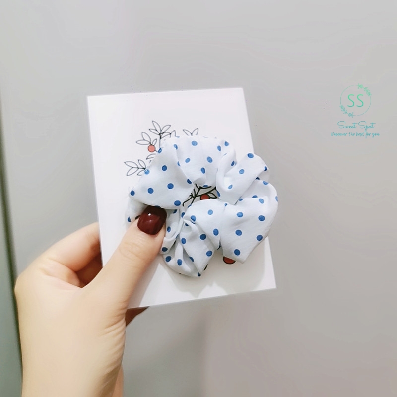 Dây cột tóc, dây buộc tóc, vòng cột tóc màu xanh biển
