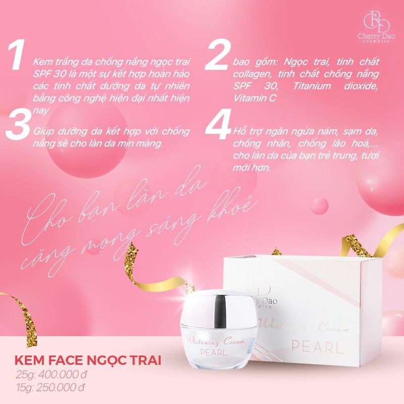 KEM TRẮNG DA NGỌC TRAI CHERRY ĐÀO