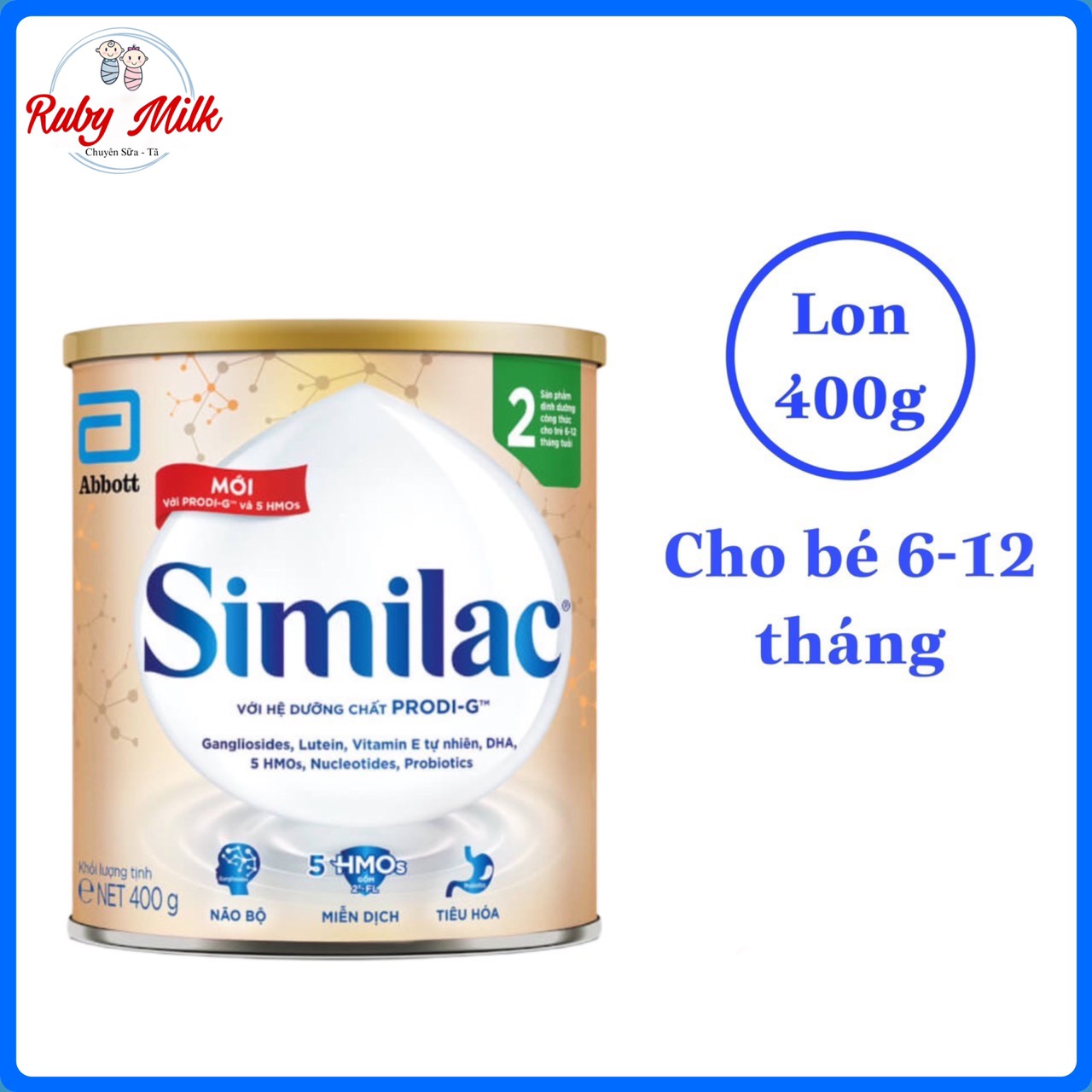 Sữa similac 5g số 2 lon 400g cho bé 6 -12 tháng tuổi