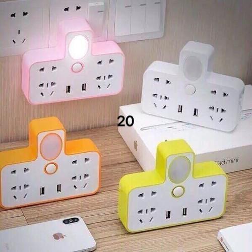 Ổ điện bộ chia ổ điện 2 cổng usb có đèn