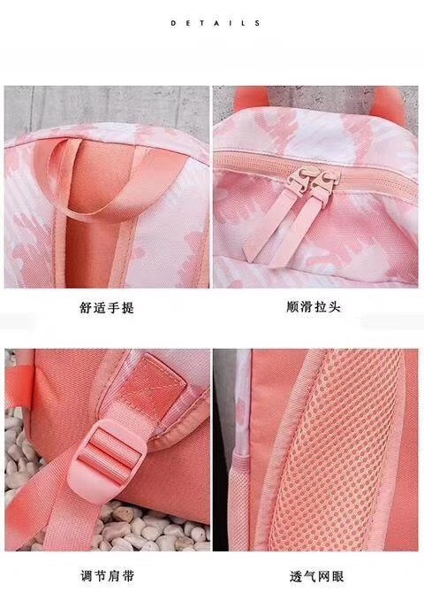 Balo D.A.S hồng chất liệu polyester size 30cm