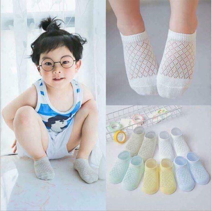 SÉT 5 ĐÔI TẤT LƯỚI MÙA HÈ CHO BÉ  (KÈM QUÀ TẶNG)