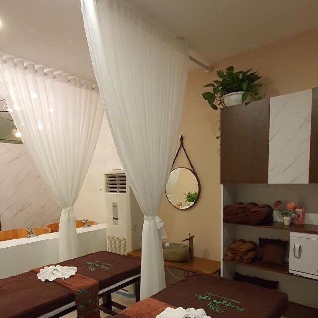 Rèm voan trắng tươi sáng, rèm treo cửa sổ, rèm ngăn phòng, ngăn giường spa, nhiều kích thước lựa chọn