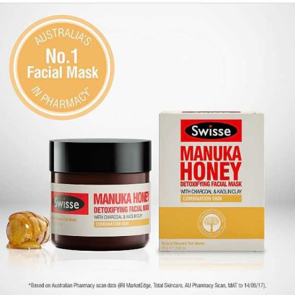Mặt Nạ Mật Ong Thải Độc Swisse Skincare Manuka Honey Detoxifying Facial Clay Mask 70g nhập khẩu