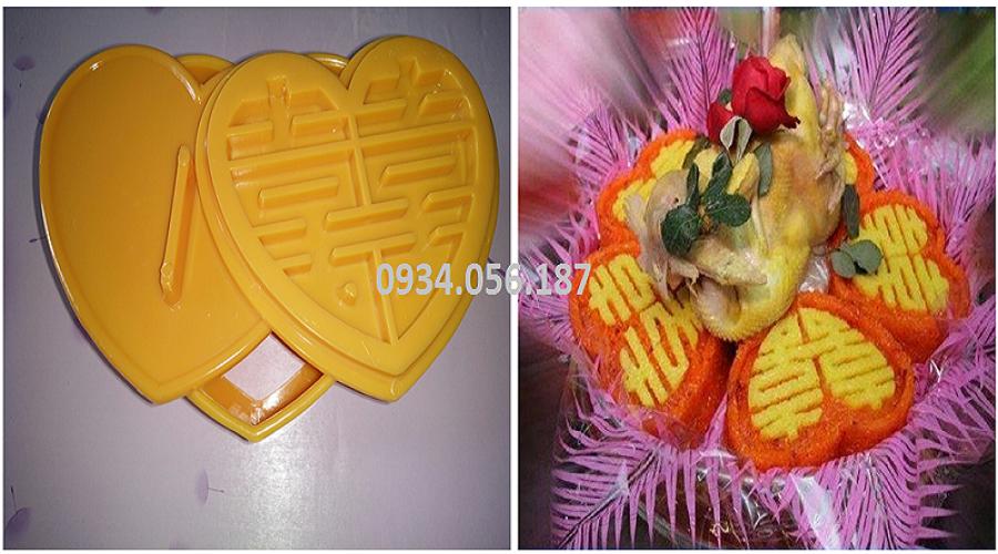 Khuôn nhấn xôi tim chữ Hỷ