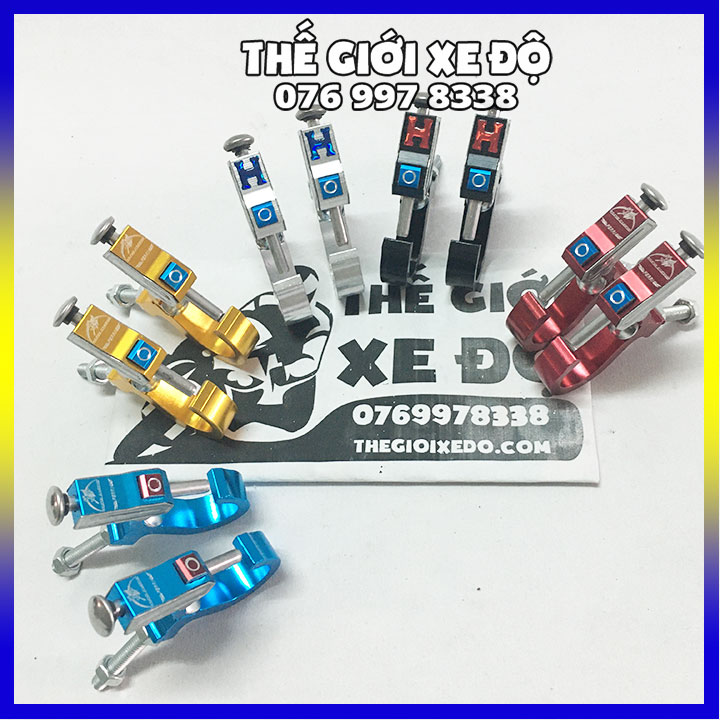 Cặp móc treo đồ xe máy nhôm bấm đủ màu