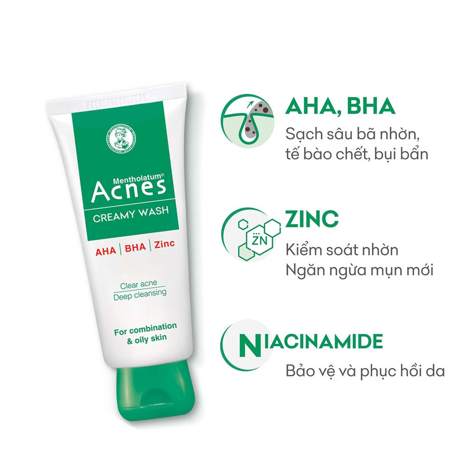 Kem Rửa Mặt Ngăn Ngừa Mụn Acnes 50g