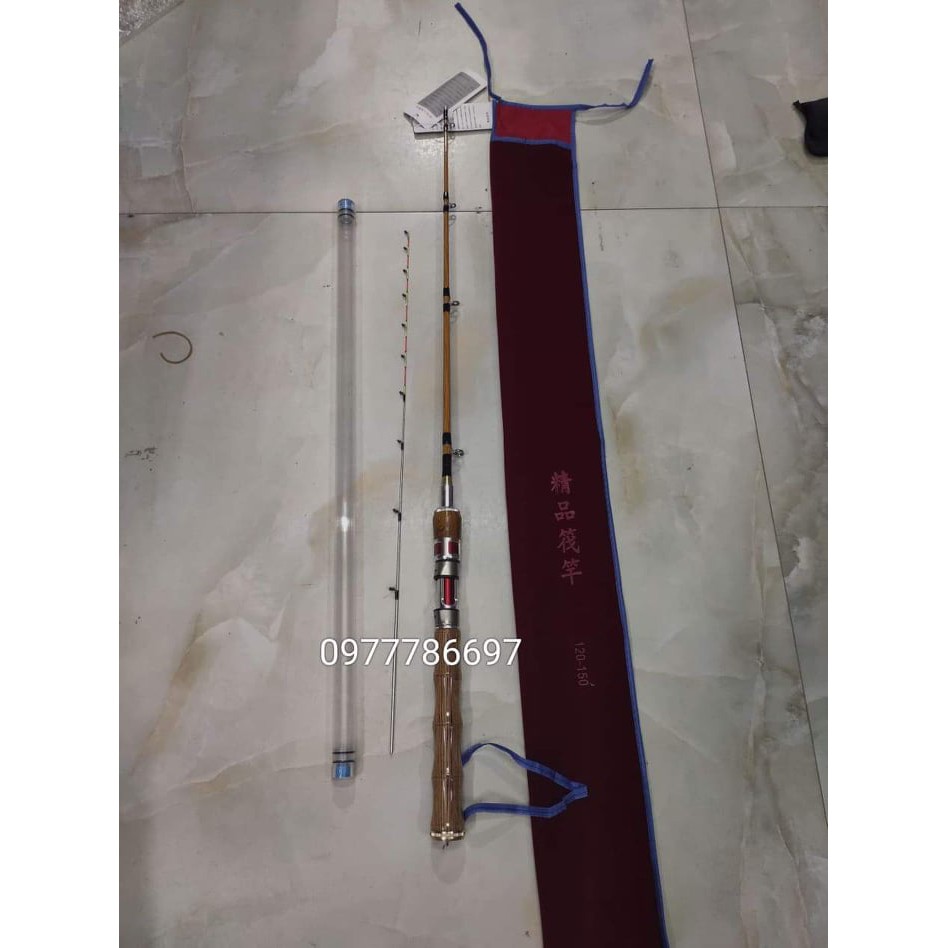 cần ikada câu tôm cán gỗ cực đẹp dài 1.5m