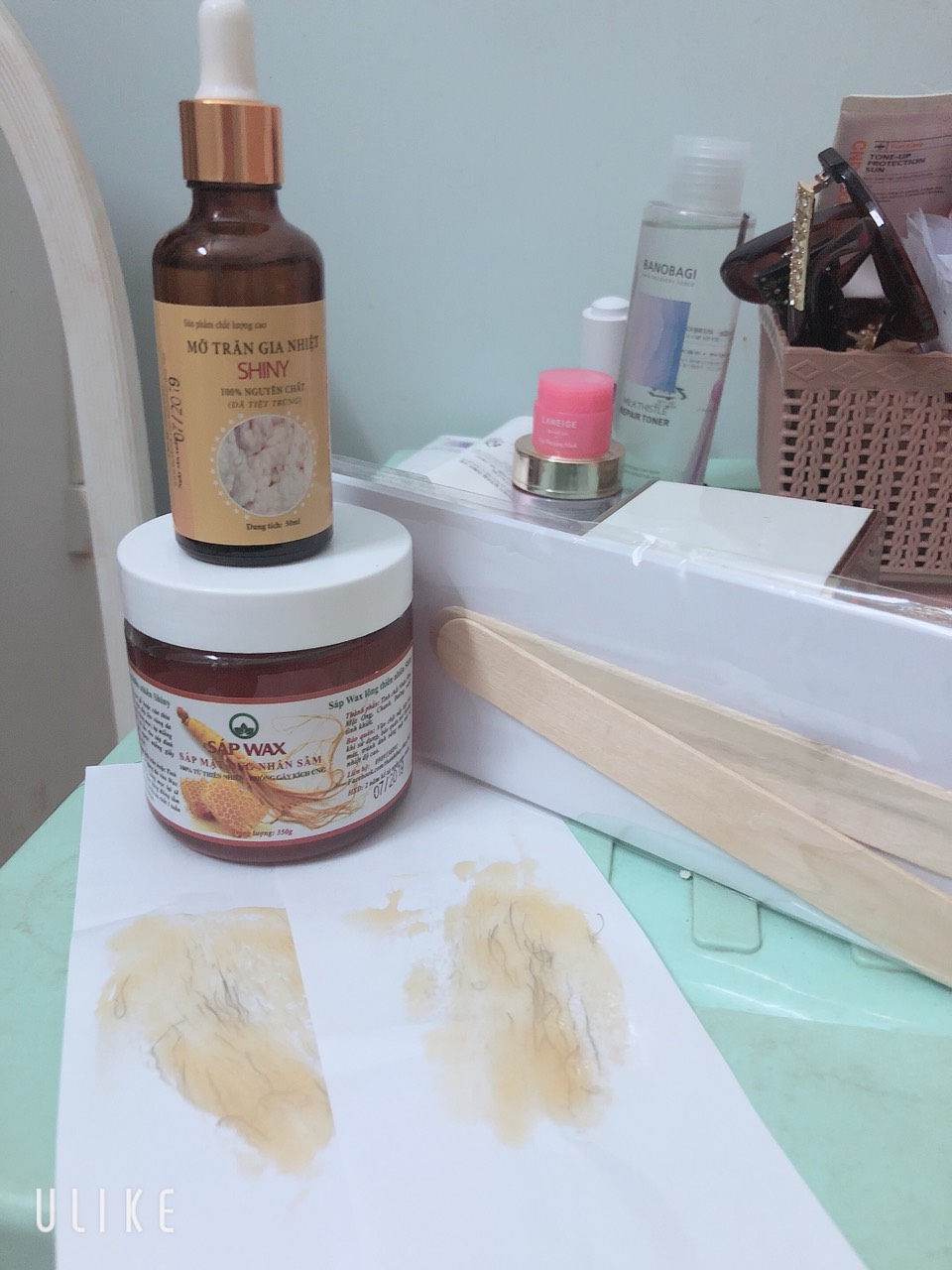 GIẤY WAX LÔNG+QUE GẠT