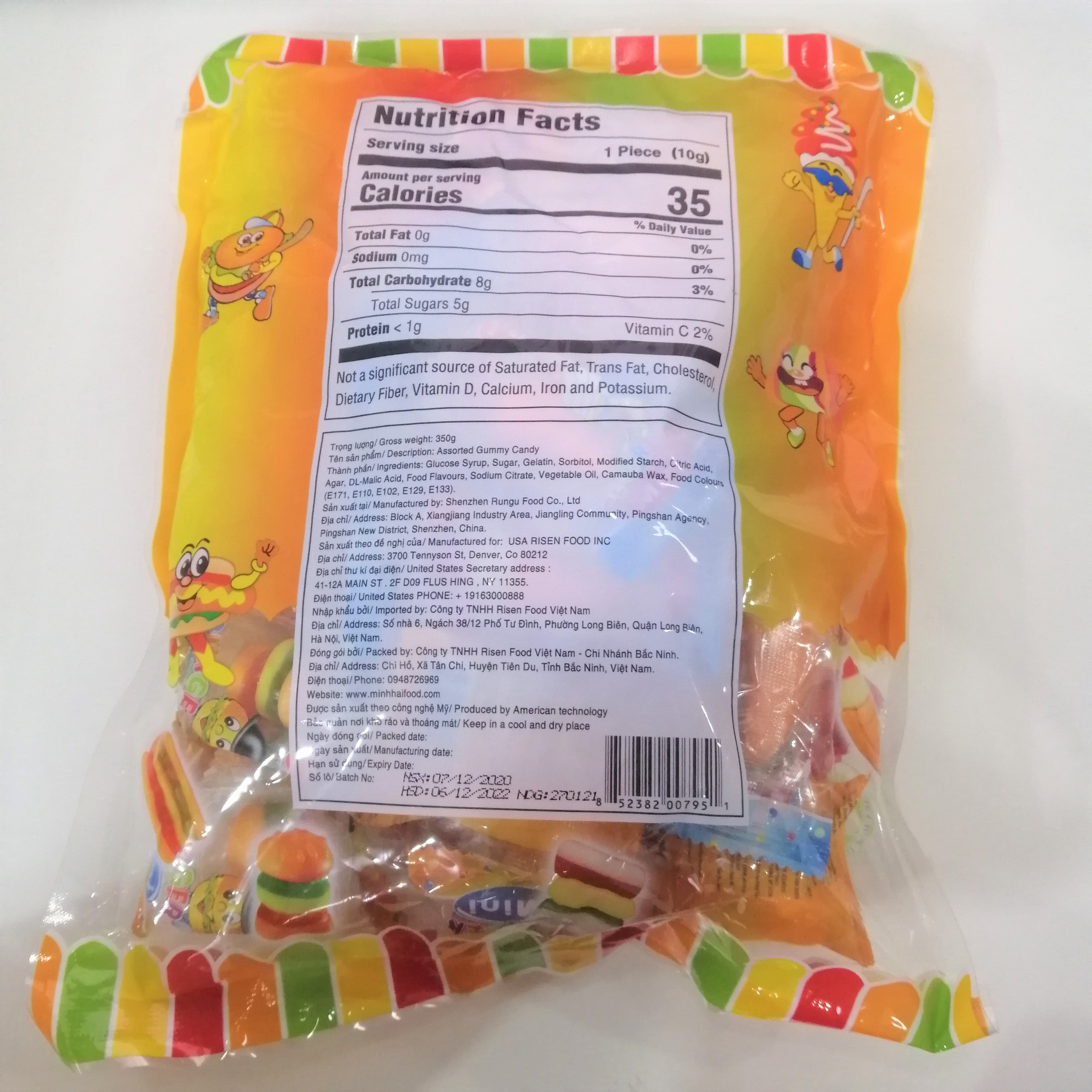 Kẹo Dẻo Risen Assorted Gummy (Gói 350g)