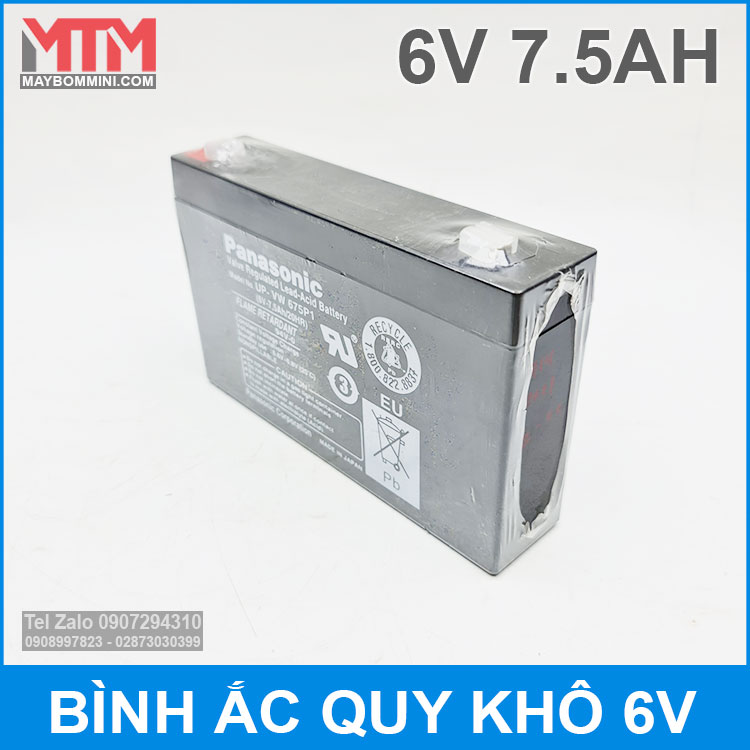 Bình ắc quy khô 6V 7.5Ah