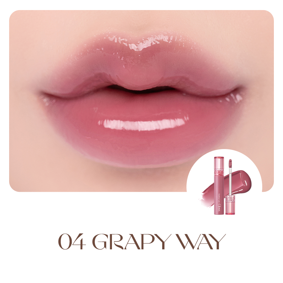 [Rom&nd] [CREAM NUDE] Son tint bóng căng mọng Romand Glasting Color Gloss 4g