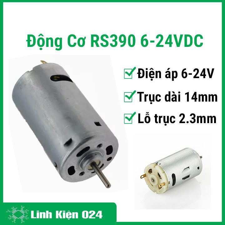 Động cơ dc 6v-24v rs390 tốc độ motor 2500-20000rpm
