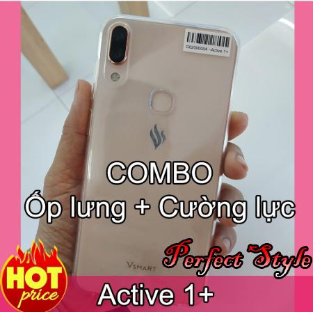 Combo Cường Lực Ốp Lưng Silicon Vsmart active 1 Plus / active 1 +