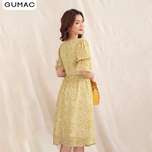 Đầm hoa eo nhún GUMAC DA1029 - Size M