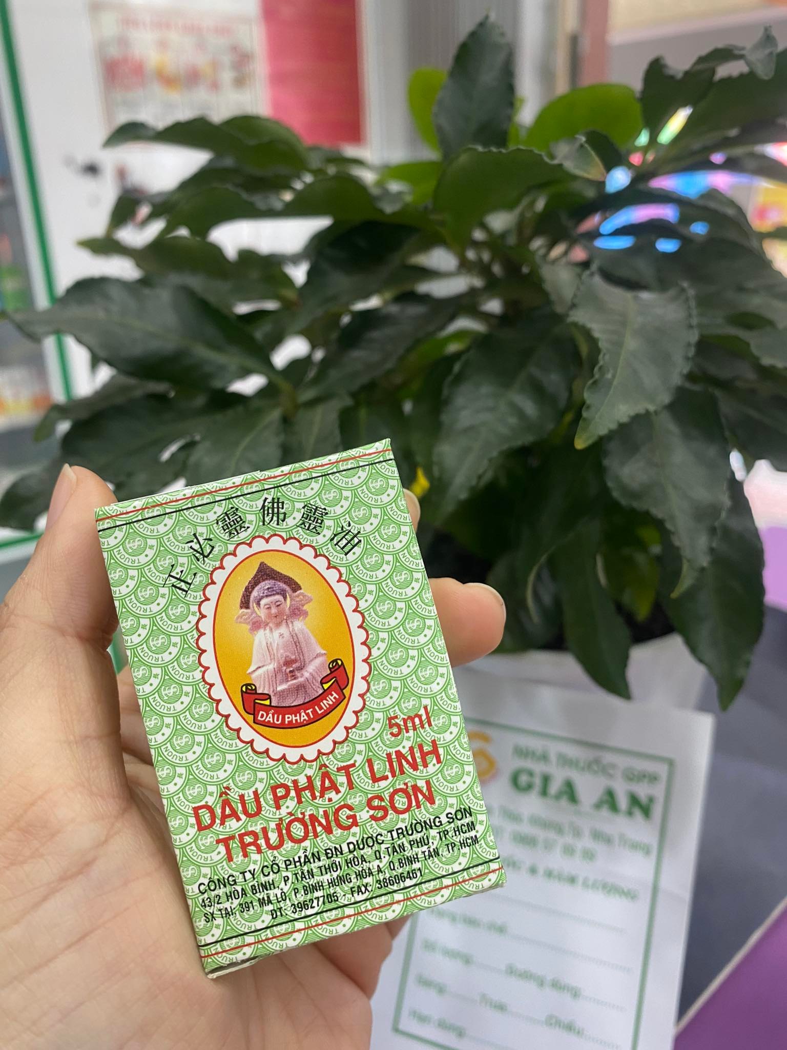 Dầu Gió Phật Linh Trường Sơn Chai 1,5ml/5ml