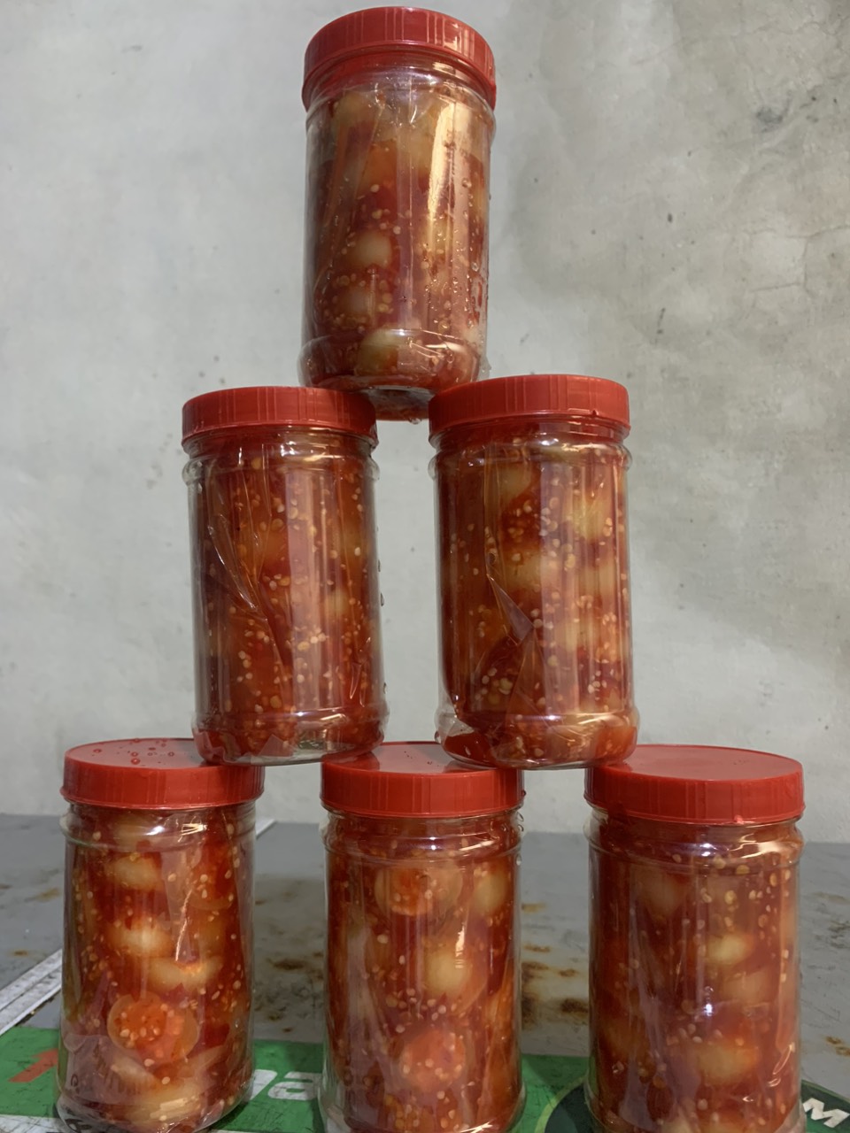 Cà pháo ướp mắm cá cơm hũ 450g - mắm Huế Cô Thủy