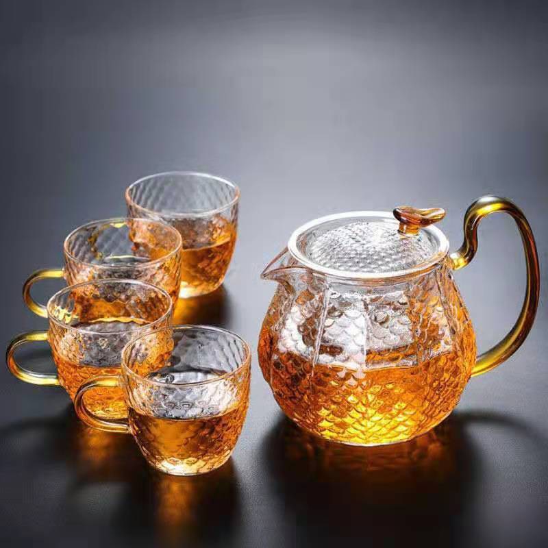 Bộ ấm chén pha trà thủy tinh chịu nhiệt 560 ml