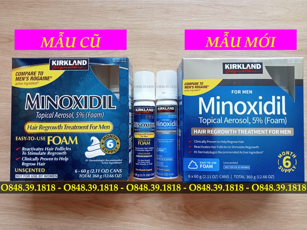 [HCM]Minoxidil 5% Bọt Mọc Râu Nhanh + Biotin 10000mcg