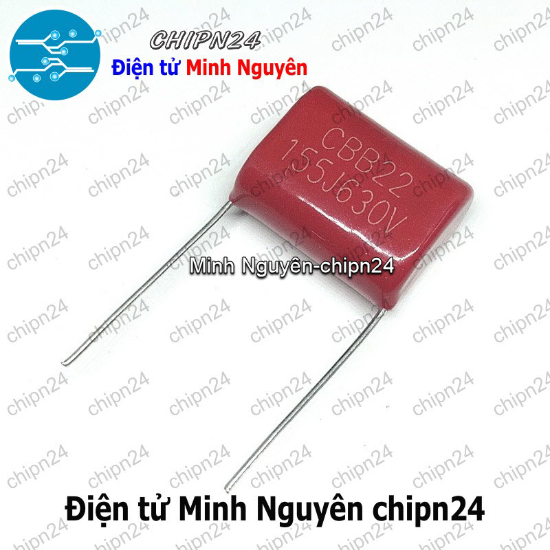 [3 con] (F233) Tụ CBB 630V 155J P=20mm (155 1.5uF) - HH004176