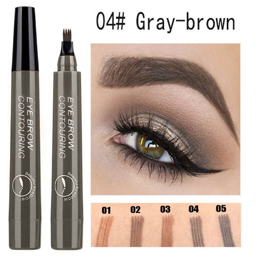 Chì kẻ mày phẩy sợi 4D SUAKE Bút chì phẩy kẻ lông mày chống trôi nước 5 màu Thần Thánh.