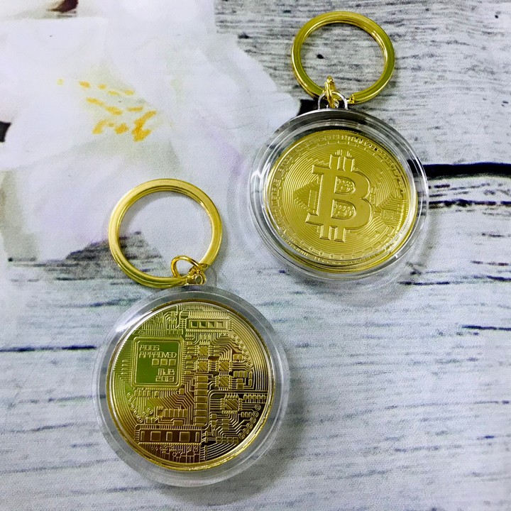 [HCM]Móc khóa xu Bitcoin Vàng trang trí chìa khóa tăng tính thẩm mỹ làm quà lưu niệm -TMT Collection - SP005259