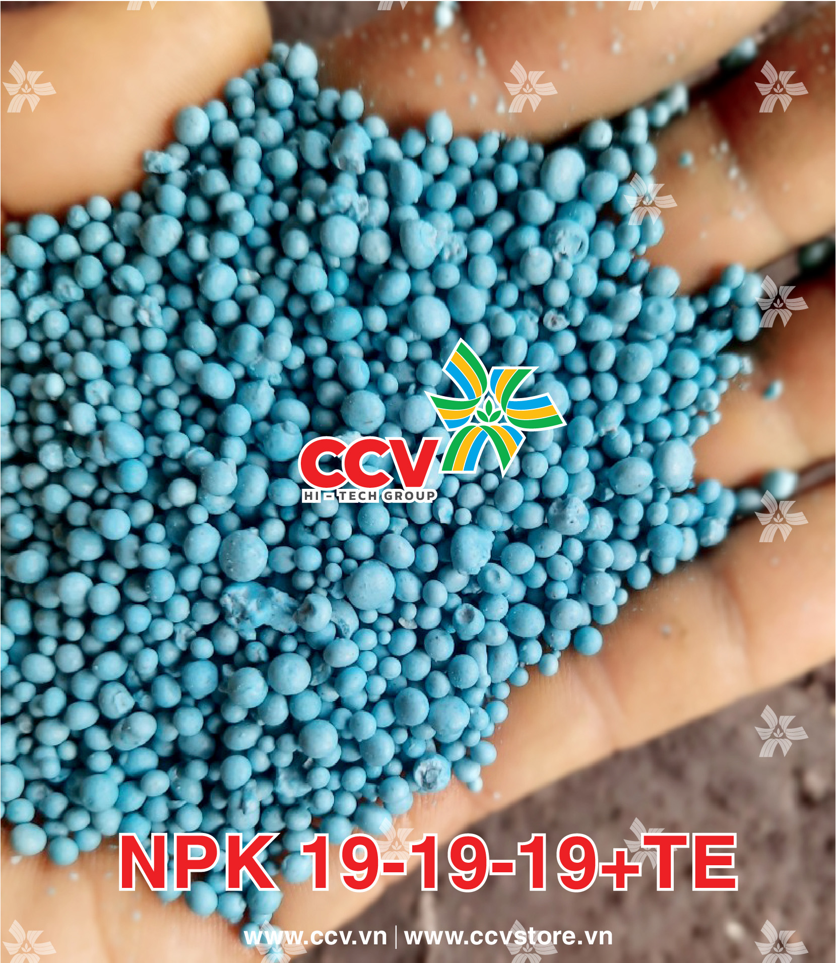 Phân bón  NPK 19-19-19+TE Hi-Tech: RubyFerti (1kg) - Thuộc Tập Đoàn Phân Bón Con Cò Vàng