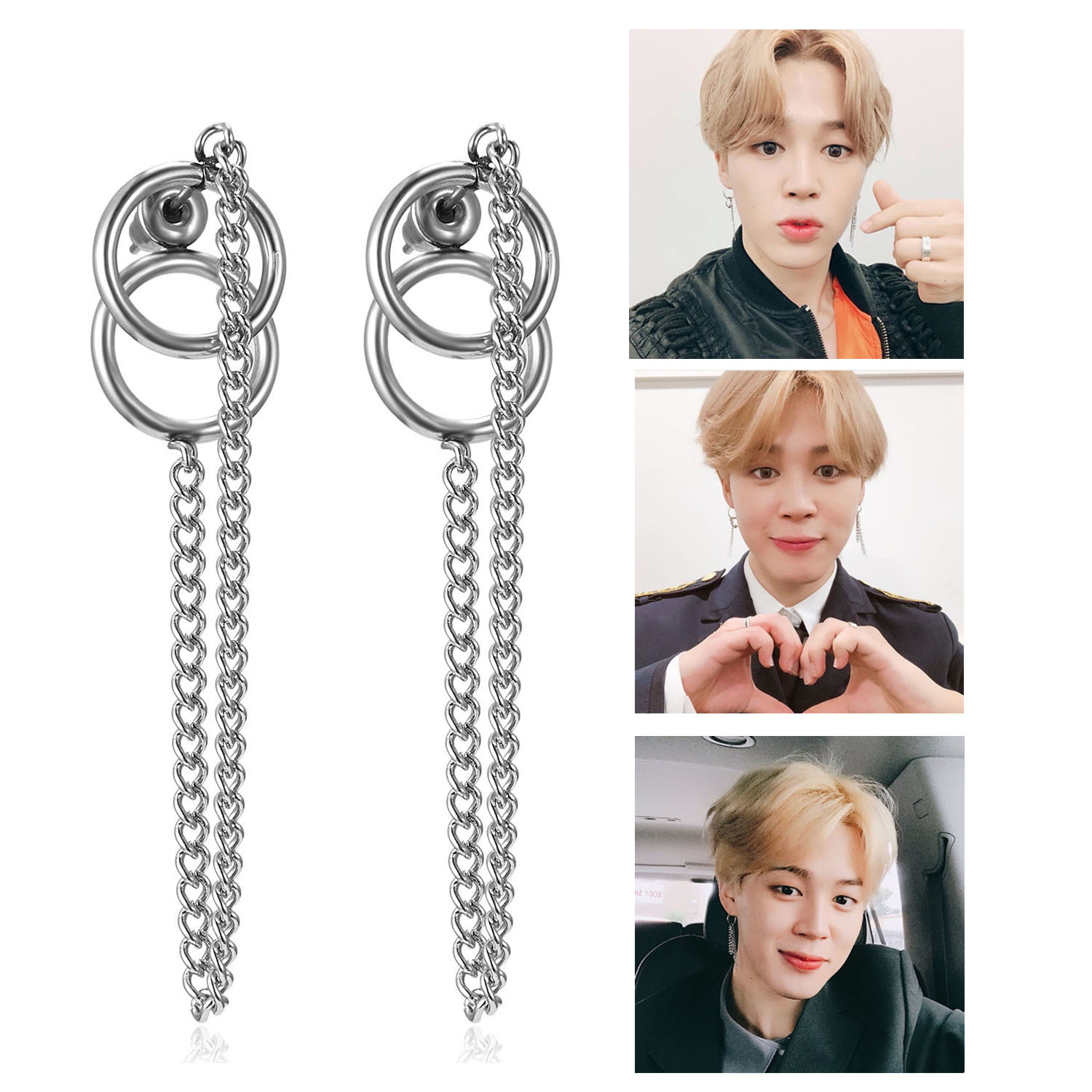 Khuyên tai Bông tai Titan BTS Jimin Idol
