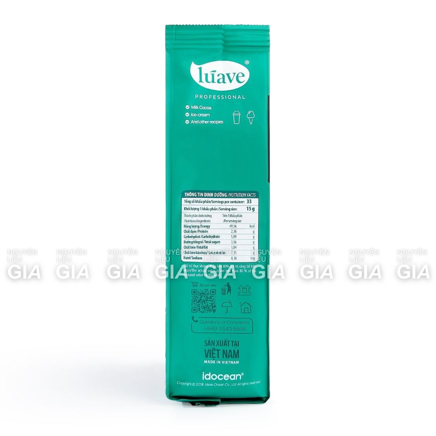 Luave Bitter Cocoa Powder 500g Bag