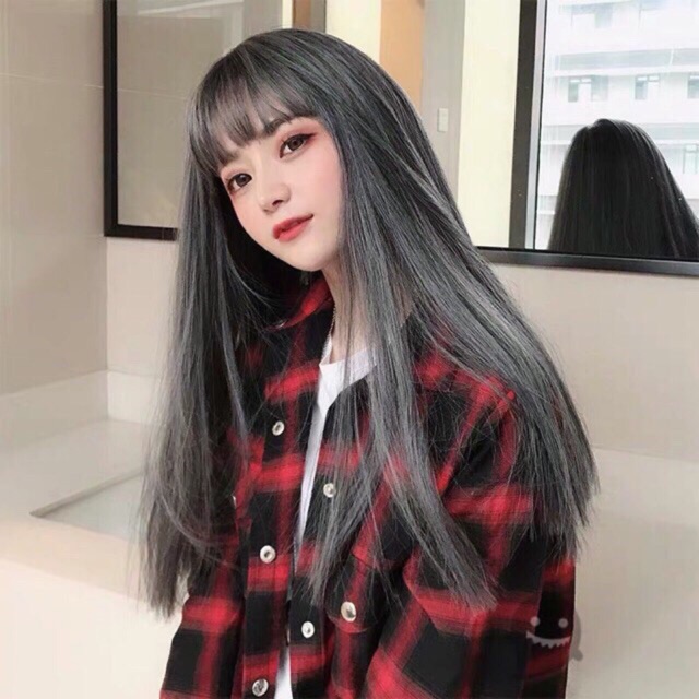 HÌNH ] TÓC GIẢ NGUYÊN ĐẦU THẲNG MÁI THƯA NHIỀU MÀU