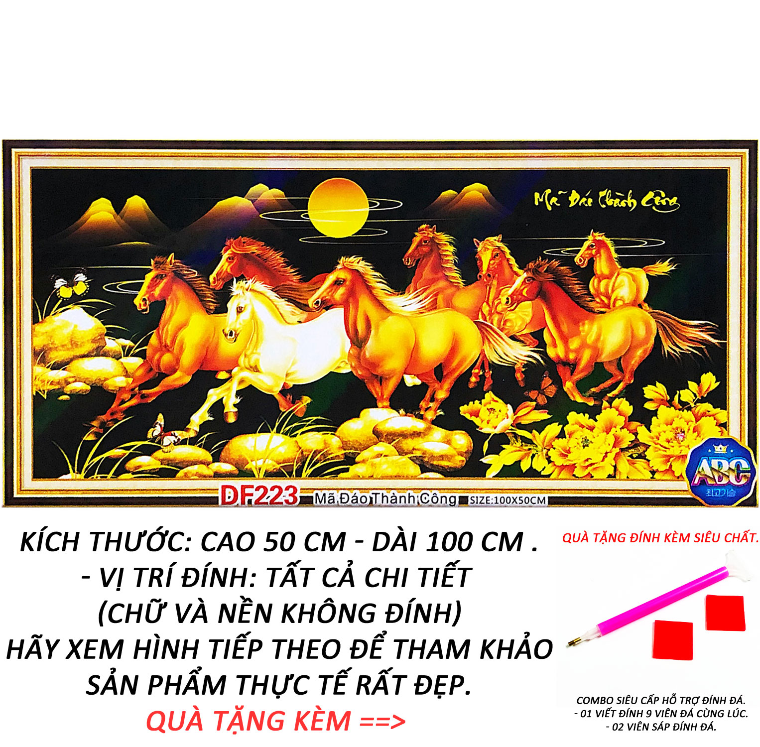 Tranh đính đá 5D Thánh Gia (Nhiều màu)(...)