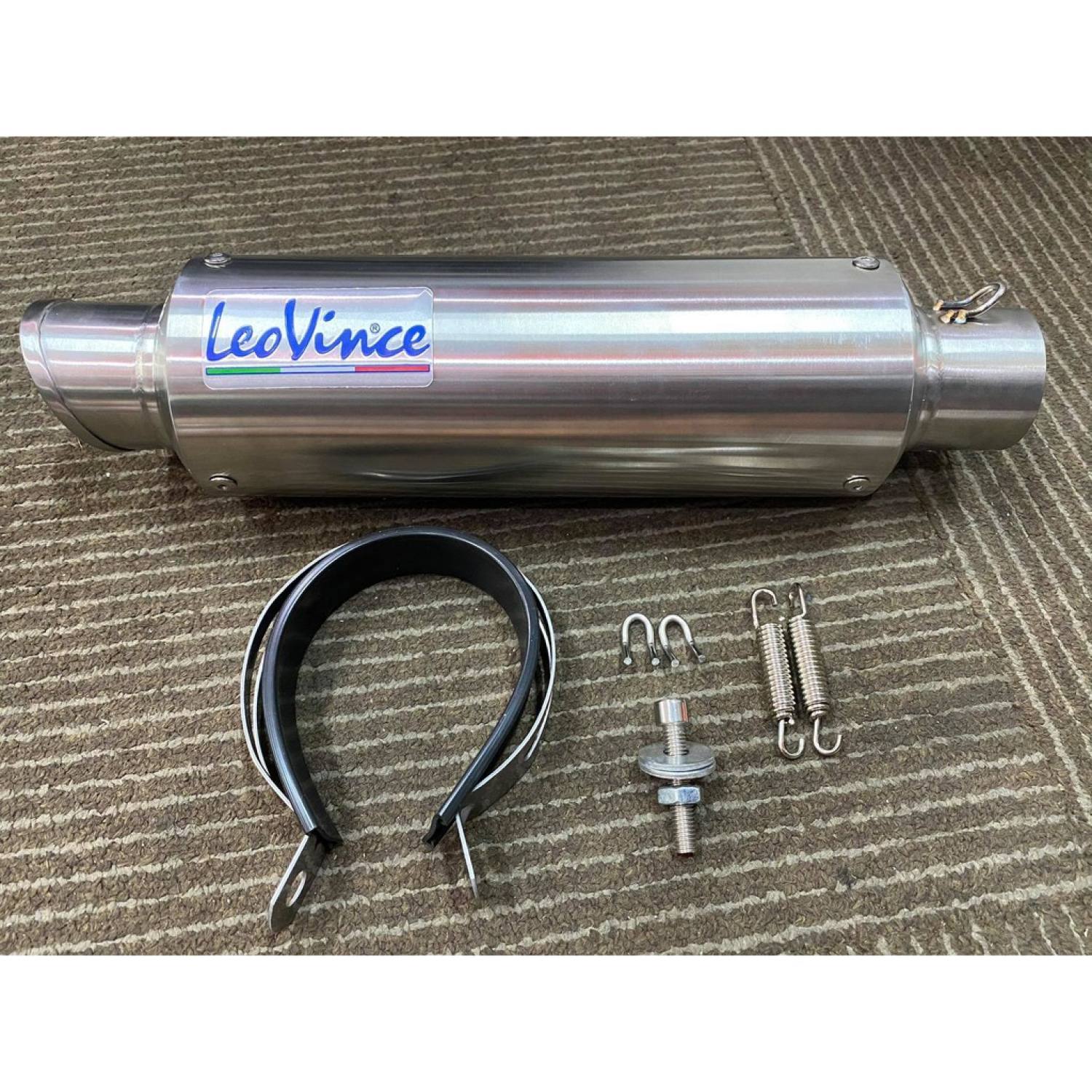 Lon pô leovince bạc hàng xịn gắn xe máy