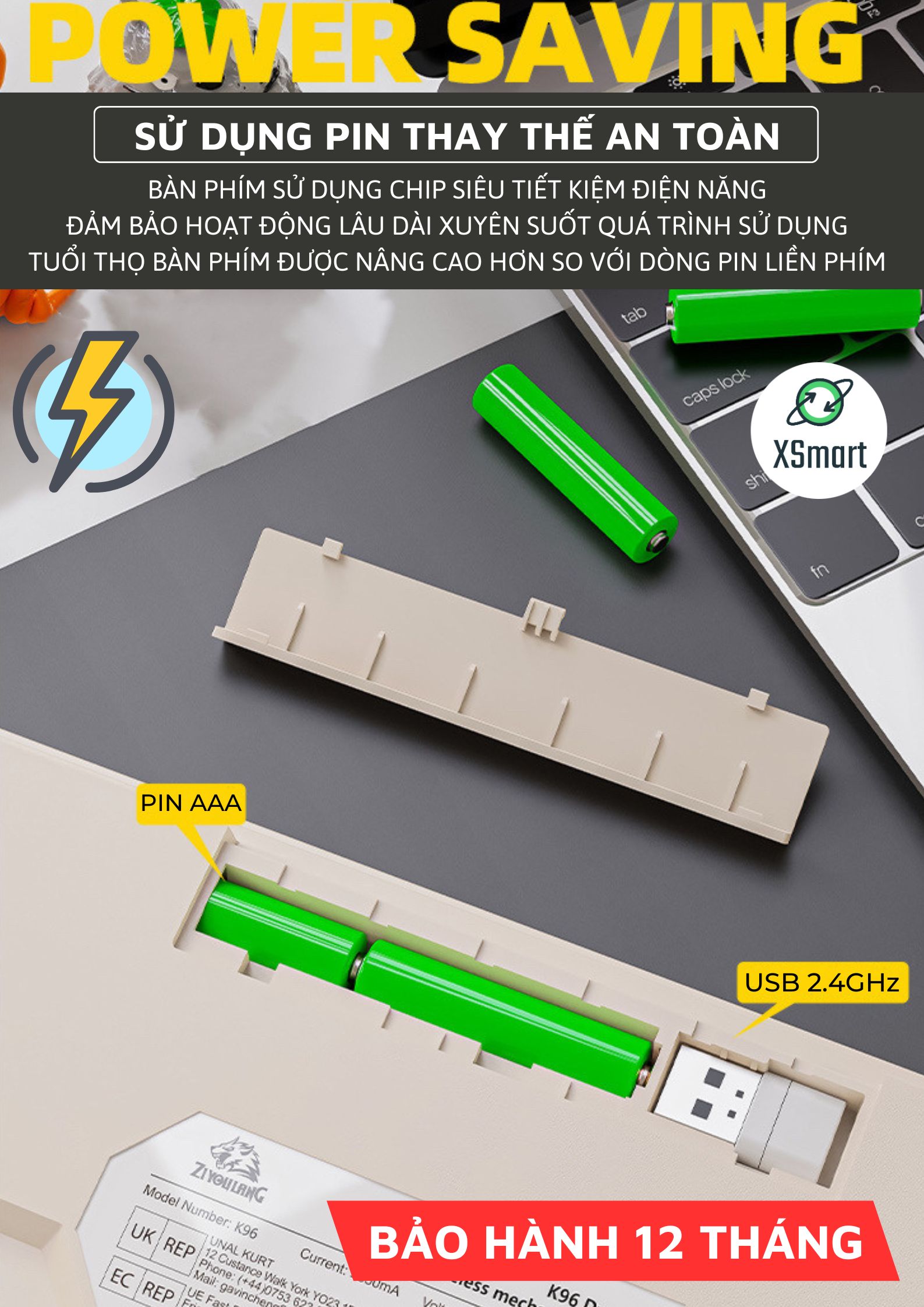 Bàn Phím Cơ Bluetooth Không Dây K96BT Cao Cấp Có HOTSWAP Lót Foam Tiêu Âm, Trục Red Switch