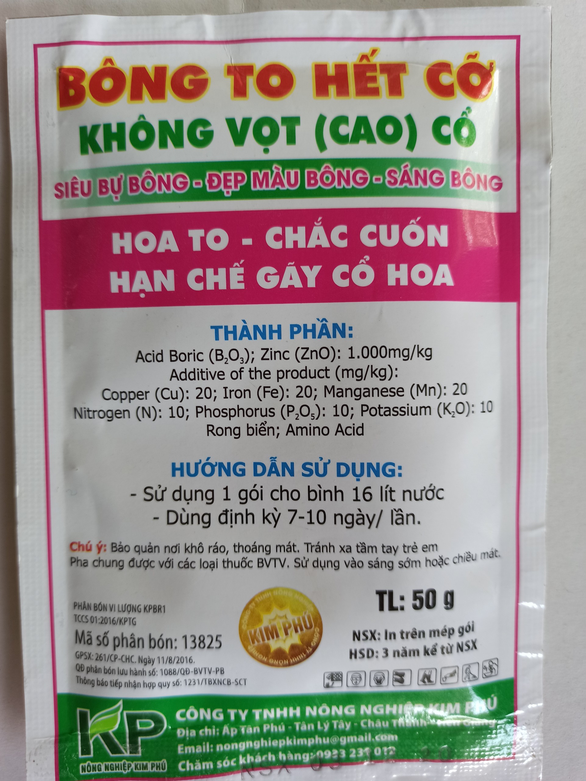 Phân bón BÔNG TO HẾT CỞ