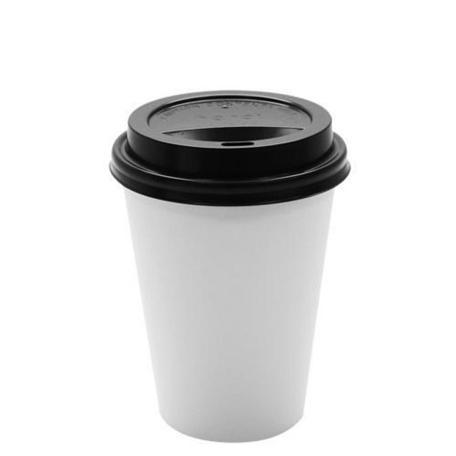 50 cốc giấy 9oz (270ml) nắp đen nhô