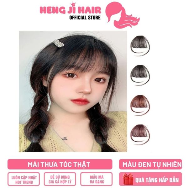[FREESHIP+QUÀ 29K] Mái Thưa Tóc Thật Nữ HH01 Tóc Thật Dùng Được Lâu, Tóc Có Thể Uốn, Nhuộm, Gội Thoải Mái - Hengji Hair Official Store nhập khẩu
