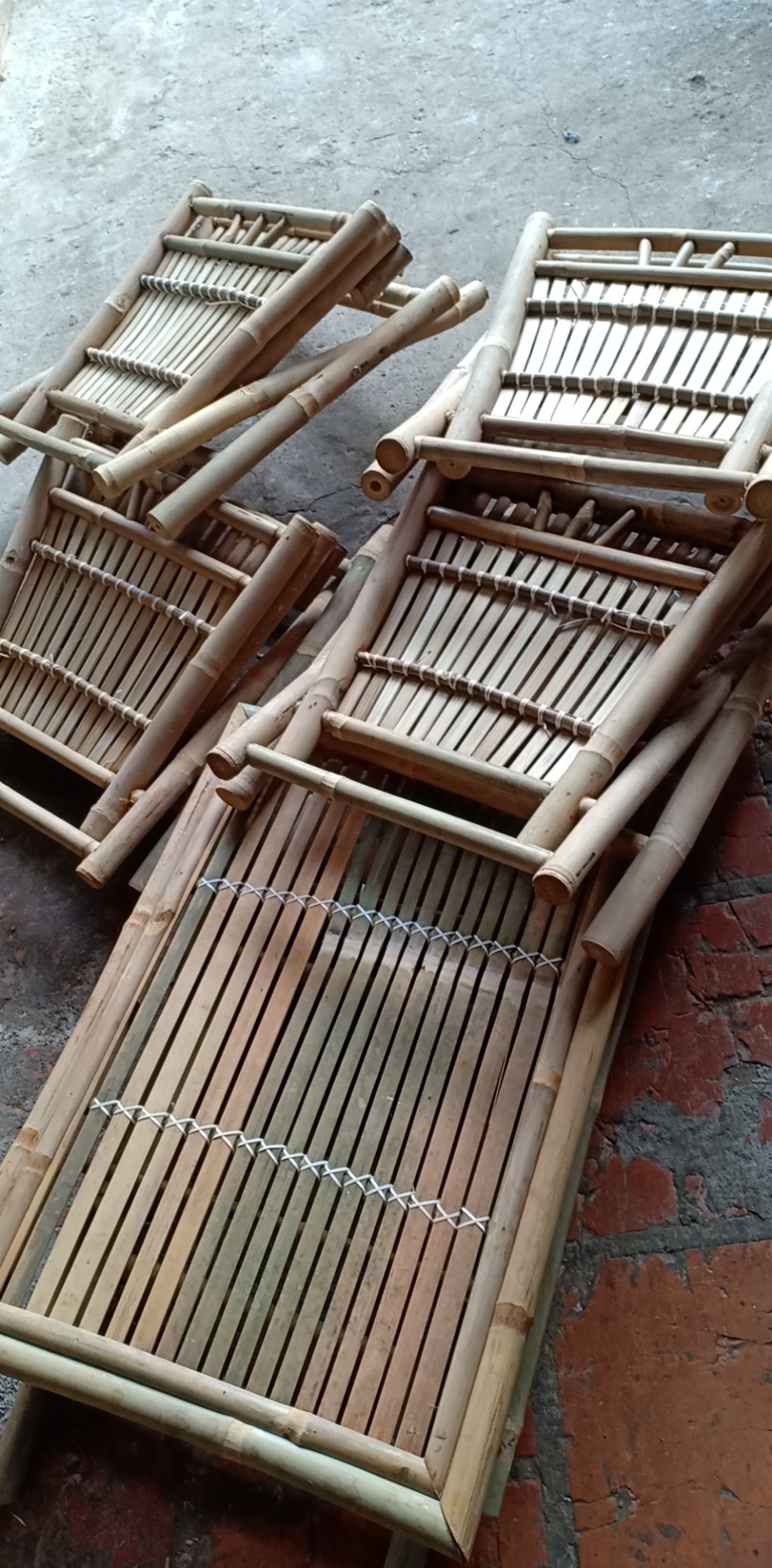 ghế tre xếp gọn, ghế xếp tre có tựa 36cm.