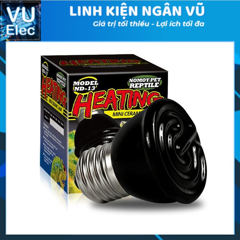 Đèn sưởi thú cưng đèn sưởi sứ mini 20w - 40w - 60w không ánh sáng