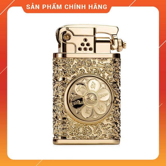 Vỏ Bật Lửa Hộp Quẹt Xăng Zorro Z602 Thiết Kế Họa Tiết Vòng Xoay Hoa Sen Đẹp Độc Lạ - Dùng Xăng Bấc Đá Cao Cấp (KHÔNG XĂNG KHÔNG GAS)