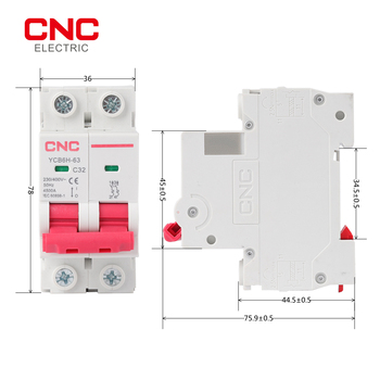 CB đóng ngắt AC 1 pha 2P 63A 400VAC