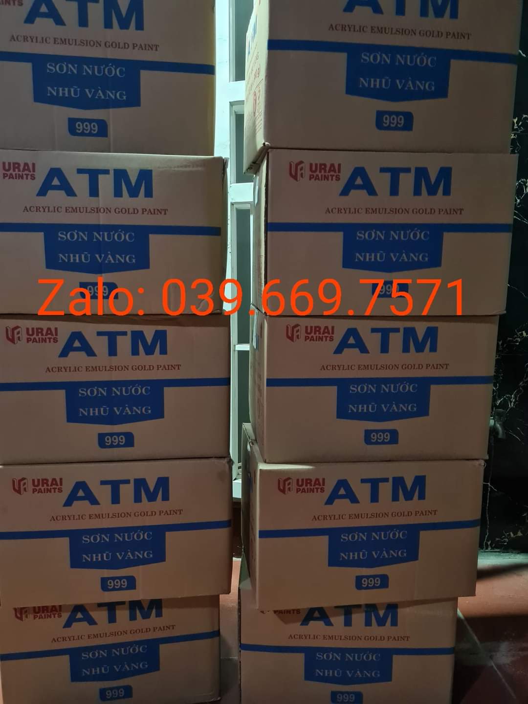 sơn nhũ vàng ATM 999( lon 1kg)